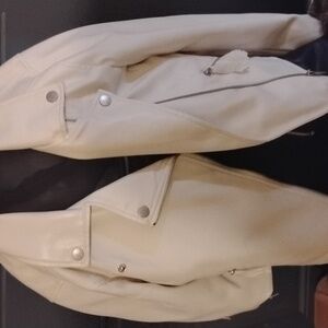 White leather tassels